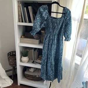 m&s collection midi length square neck dress